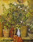 Paul Cezanne Canvas Paintings - Flower Pots
